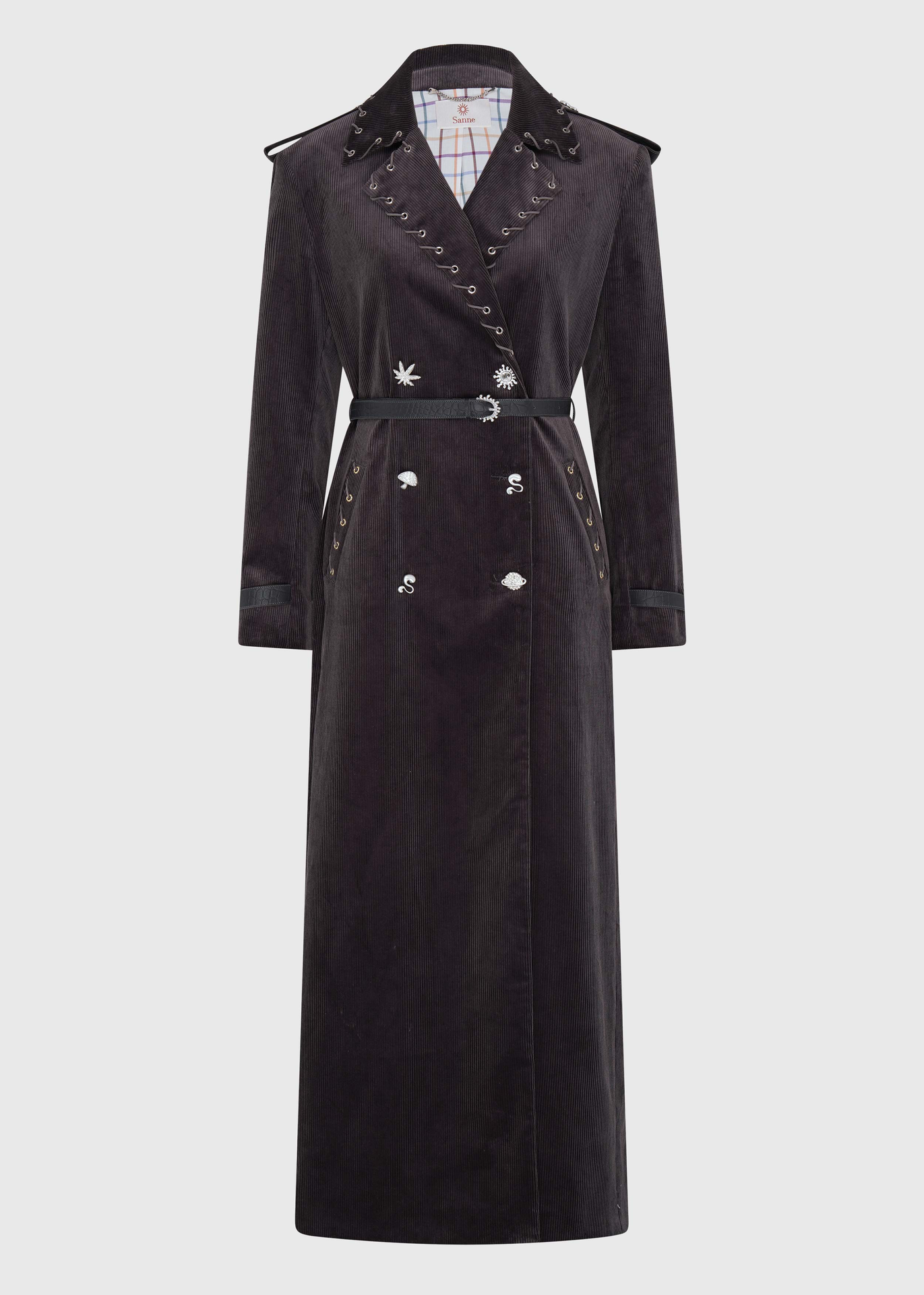 Ash Corduroy Trench Coat (UK6)